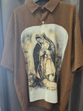 Camicia do Not Agree marrone brillantini